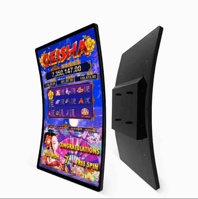 צג גיימינג מעוקל מסוג USB/HDMI בגודל 43 אינץ'